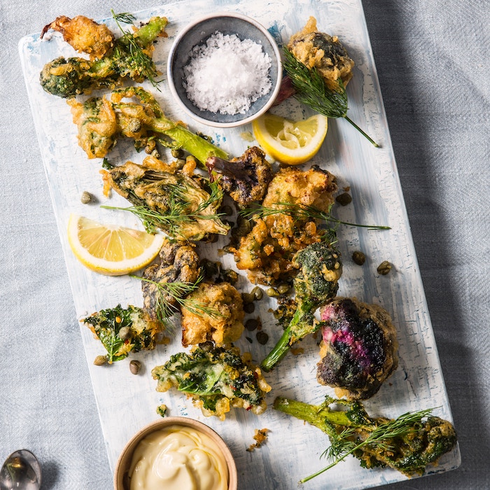 vegetable fritters, Japanese vegetable fritters, vegan, thrivegan