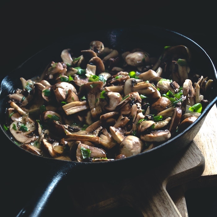mushroom sauted, mushroom sautéed recipe, vegan, thrivegan, sauted mushrooms, how to sauté mushrooms